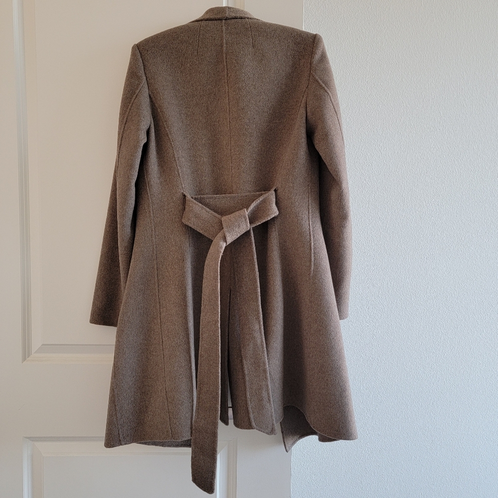 Banana Republic Double Faced Wrap Coat Taupe - Picture 8 of 14